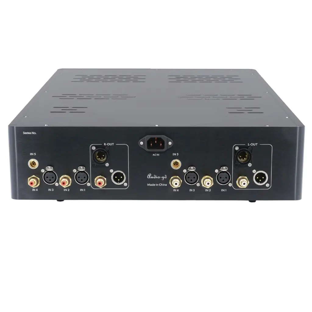 Audio-GD – HE1 MK3 – Regenerative PSU Balanced Preamplifier - black backpanel.webp