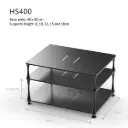 ddHiFi - HS400 HiFi Rack Aluminium Zilver & Zwart (400mmx300mm)